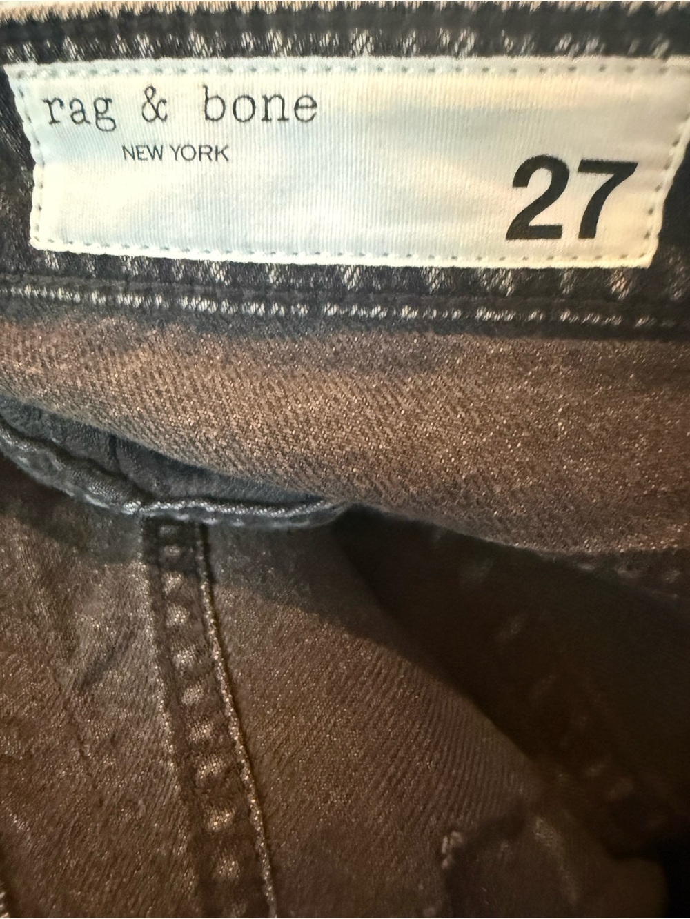 NWOT. Rag & Bone. Logan Mid-Rise Wide Leg Jean. Washed Black. Size 27. - Picture 7 of 14